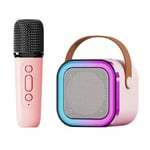 Mini Karaoke Machine Karaoke Speaker With Wireless Pink With 1 Microphone
