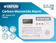 Status CO Carbon Monoxide Digital Alarm Detector 3 x AA Battery SDCMA3XAA1PB4