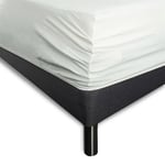 Formsydda lakan 180x200 cm - Vitt jerseylakan - In style - Formsydda lakan för dubbelsäng