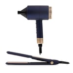 Hairdryer & Straightener Gift Set - Carmen C81127BC Twilight Blue/Champagne
