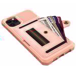 TG Smalt Skal med Kortfack - iPhone 11 Pro Max Roséguld