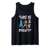 This is a 5K right coolest graphic design runner girl Tank Top