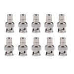 Yunir 10Pcs BNC Male to RCA Female Adapters, Metal Alloy Connector Adaptor Connector for CCTV System