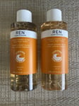 REN Clean Skincare Face Ready Steady Glow Daily AHA Tonic 2x 100ml Value Set £30