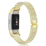 Fitbit Charge 2 durable alloy watch band - Gold Guld