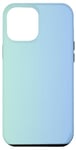 Coque pour iPhone 14 Pro Max Échantillon de couleur dégradé élégant mignon bleu ciel vert clair gris