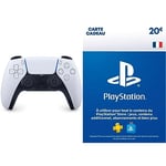 Sony, Manette PlayStation 5 officielle DualSense, Sans fil, Batterie  rechargeable, Bluetooth, Compatible avec PS5, Couleur : Starlight Blue