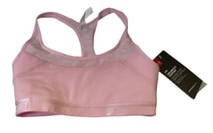 Under Armour Womens Pink Compression Pull-on Racerback Sports Bra Pink-XSmall