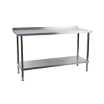Vogue Stainless Steel Wall Table with Upstand 1500mm