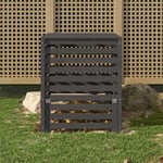 vidaXL Kompostlåda grå 82,5x82,5x99,5 cm massiv furu -  Komposterare