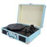(UK) Vinyl Record Player 33/45/78 RPM 3-Speed Portable Suitcase