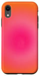 Coque pour iPhone XR Rose Orange Gradient Preppy Y2K Cute Aura Esthétique