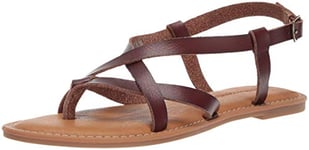 Amazon Essentials Sandales à Lanières Décontractées Femme, Brun, 39 EU