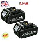 2X For Makita 18 Volt BL1830 LXT Li-ion 5.0Ah Battery BL1850B BL1860B BL1840 UK