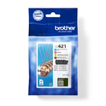 Brother LC-421VALDR Ink cartridge multi pack Bk,C,M,Y Blister, 4x200 p