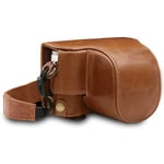 MegaGear MG1606 Ever Ready Genuine Leather Camera Case compatible with Leica D-Lux 7 - Brown