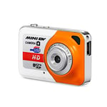 Qazwsxedc For you Lzw X6 Portable Ultra Mini HD Kids Digital Camera DV Camcorder with Key Ring, Support TF Card(Glamour Gray) XY (Color : Vibrant Orange)
