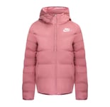 Nike Down Fill Reversible Hooded Puffer Jacket Womens Pink Size M CU0282-614