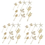 30 st Golden Hair Clips Legering Hår Bobby Metall Styling Barrettes För Kvinnor Dam (slumpmässig Stil)30 st 30 pcs