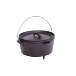 4L Cast Iron Non Stick Dutch Oven Camping Cooker