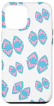 iPhone 15 Plus Pink and Sky Ribbons and Bows in Watercolor Case