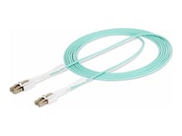 Startech.Com 3M (10Ft) Lc To Lc (Upc) Om4 Multimode Fiber Optic Cable W/Push Pull Tabs, 50/125Μm, 100G Networks, Bend Insensitive, Low Insertion Loss - Lszh Fiber Patch Cord (450Fblclc3pp) - Patch-Kabel - Lc/Upc-Multiläge (Hane) Till Lc/Upc-Multiläg