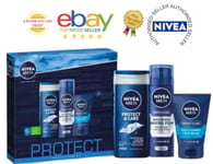 Nivea Men Protect & Care 3 Piece Gift Set Shower Gel + Shaving Foam + Face Wash