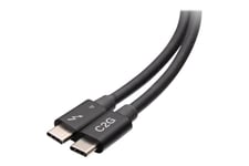 C2G 2.5ft Thunderbolt 4 USB C Cable - USB C to USB C - 40Gbps - M/M - Thunderbolt-kabel - 24 pin USB-C till 24 pin USB-C - 76 cm