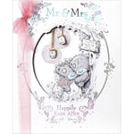Me to You Mr and Mrs Happily Ever After Wedding Card,White