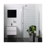 Bathlife Allsidig Dusjhjørne 80x80 cm, Sølv/Klart Glass