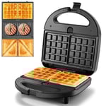 YASHE Machine à Sandwich 3 en 1, 750 W Gaufrier et Presse à Paninis, Appareil à Sandwich avec 3 Plaques Antiadhésives et Interchangeables, Affichage LED et Poignée Cool Toucher