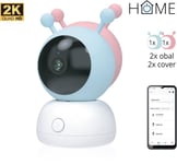 iGET HOME Kamera CS2 Baby Blå Rosa Vridbar Babyövervakning