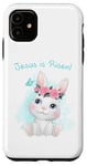 Coque pour iPhone 11 Jesus is Risen – Christian Faith Girls & Women Easter Bunny