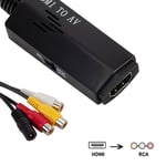 Brandless 1080P HDMI to RCA, All In One HDMI to AV Converter for TV, VHS, VCR, DVD Burner, Roku, DVD, PS3, Xbox 360