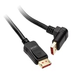 InLine® DisplayPort 1.4 Cable, 8K4K, Downward Angled, Black/Gold, 3 m