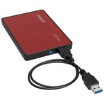 ORICO 2.5 Inch External Hard Drive Enclosure - USB 3.0 to SATA III SSD HDD Caddy Reader with UASP - Support Auto Sleep on Laptop PC PS4 Xbox and Mac (Red Case)