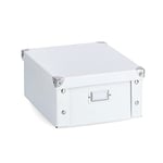 Zeller Present 17763 Boîte de Rangement en Carton Blanc 31 x 26 x 14 cm