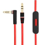Replacement Studio Headphone Cable Wire With Control Talk For Monster Beats Dr. Dre Extension Cord aux auxiliary cable for solo pro solo HD mixr earphones L-Shape Jack Volume control play/pause skip track, iphone/ipad/ipod compatible