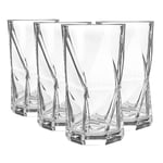 Bormioli Rocco 4x Cassiopea Highball Glasses Sci Fi Water Tumblers 480ml Clear