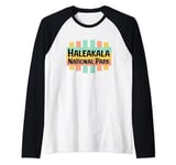 Explore Haleakala Retro US National Parks Nostalgic Sign Raglan Baseball Tee