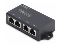 Startech.Com 2-Port Gigabit Poe+ Injector, Poe/Poe+ (802.3Af/802.3At) 30W - Strömtillförsel - Oövervakad Inline - Dc 48 - 52 V - 30 Watt - Utgångskontakter: 2 - Svart