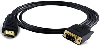 HDMI to VGA Adapter Cable VGA to HDMI Adapter Monitor D-SUB to HDMI 15 Pin to HDMI Adapter Male to VGA Male Connector Cord Transmitter one-Way Transmission for Computer PC