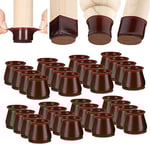 Aneaseit Protection Pied de Chaise - 3.8cm x 16 pcs Noyer Foncé - Feutrine en Silicone Doux Qui Protège Le Parquet des Pieds de Meubles - Tampon Patin Protege Chaises - Medium