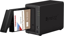 Synology DS723+ 20TB 2 Bay Desktop NAS Solution, installed with 2 x 10TB TOSHIBA