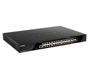 D-Link DGS-1520-28MP network switch Managed L3 10G Ethernet (100/1000/10000) Power over Ethernet (PoE) 1U Black