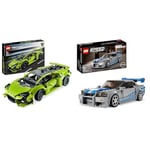 LEGO 42161 Technic Lamborghini Huracán Tecnica, Kit de Maquette de Voiture & 76917 Speed Champions Nissan Skyline GT-R (R34) 2 Fast 2 Furious, Kit de Construction, Maquette de Voiture de Cours
