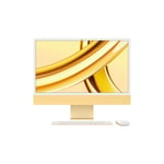 iMac 24-tommer Apple M3 med 8‑kjerners CPU, 10‑kjerners GPU / 16 GB / 256 GB SSD / Magic Mouse og Magic Trackpad / Magic Keyboard med Touch ID / Gul