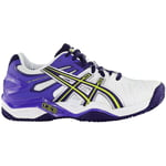 Asics Gel-Resolution 5 Clay White Purple Synthetic Womens Lace Up Tennis Trainer