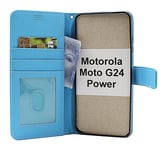 New Standcase Wallet Motorola Moto G24 Power (Ljusblå)