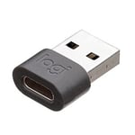 Logitech Zone Wired USB-C to A Adapter - GRAPHITE - USB - WW-9004 - USB A ADAPTER